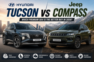 Hyundai Tucson vs Jeep Compass 2026: Price, Features, Mileage & Verdict