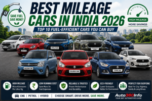 Best Mileage Cars in India 2026 – Top 10 Fuel-Efficient Cars